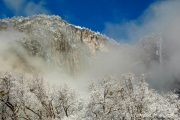 Yosemite Falls in Snow